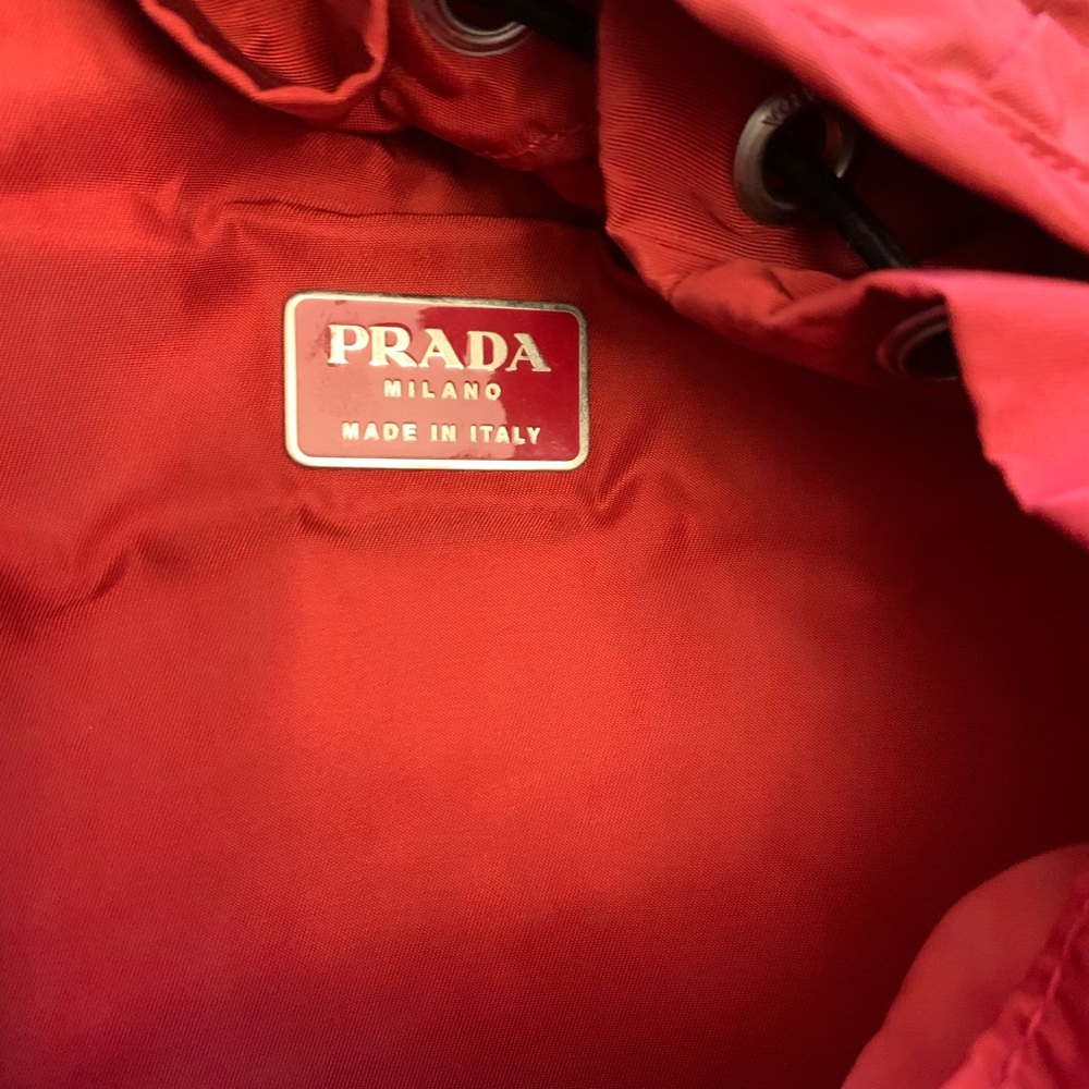 Authentic Preloved Prada Red Backpack Stylish Dur… - image 5